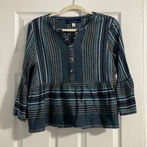 Francesca’s Woven blue Blouse